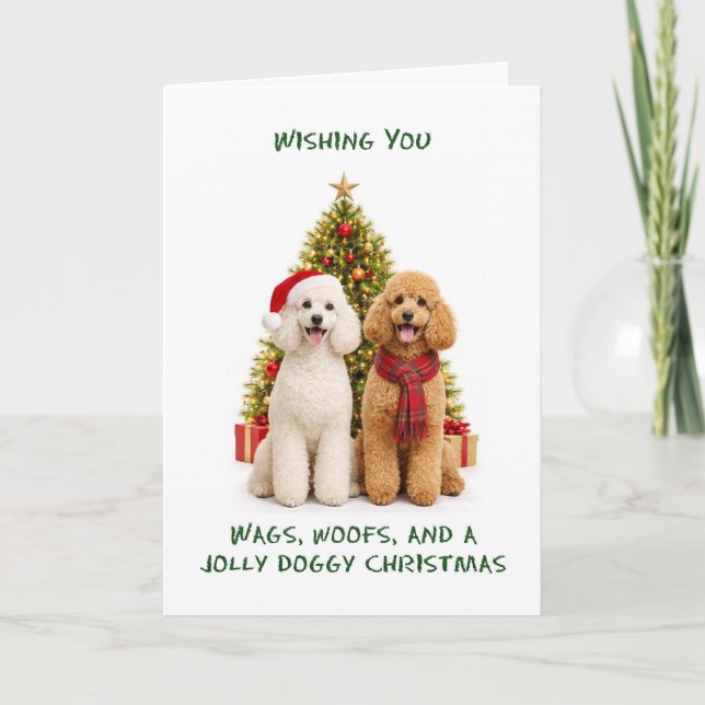 Perros Caniche Navidad (Anverso)