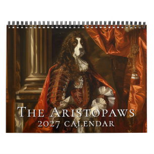 Perros con trajes históricos Calendario mural 2026