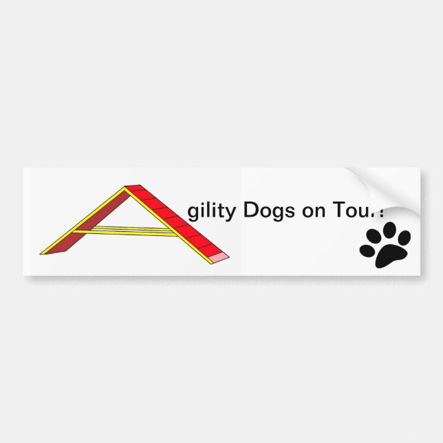 Perros de Agility en la etiqueta Tour Bumper (Frente)