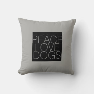 Perros de amor paz cita almohada gris