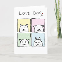"Perros de amor" Tarjeta de felicitación para.