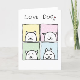 "Perros de amor" Tarjeta de felicitación para.