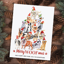 Perros de árbol de navidad de merry Woofmas Perro