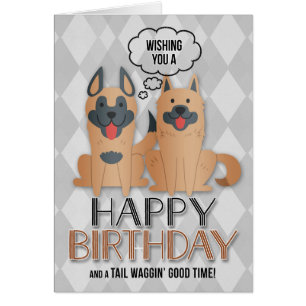 Perros de caricatura aburridos de cumpleaños de Pe