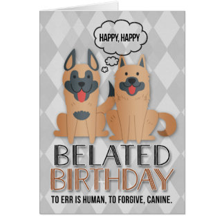 Perros de caricatura de cumpleaños tristes y retra