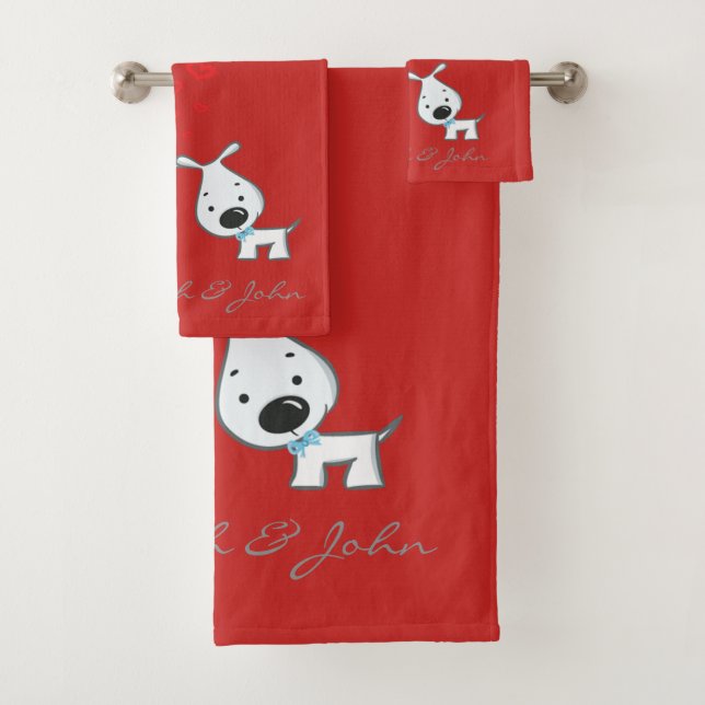 Perros de dibujos animados lindos enamorados - Per (In situ)