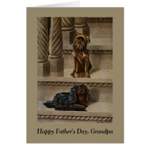 Perros de época sentados en el día de un padre en 