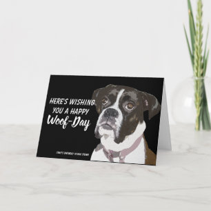 Perros de las tarjetas de cumpleaños del boxeador