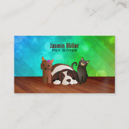 Perros de mascotas y tarjetas de visita del gato