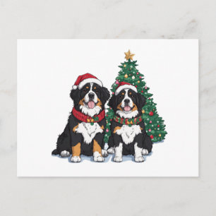 Perros de montaña berneses de Navidad