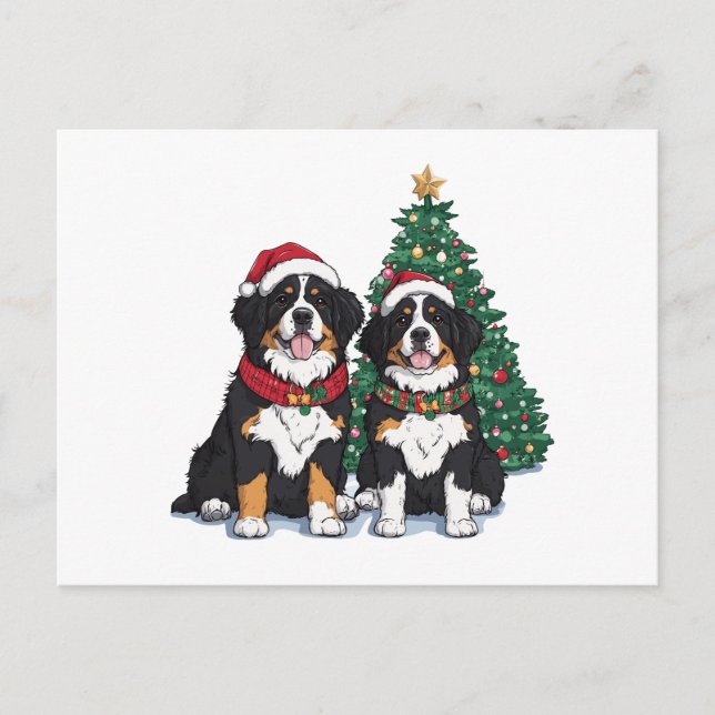 Perros de montaña berneses de Navidad (Anverso)