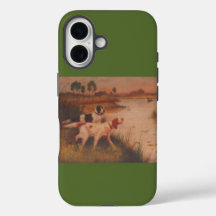 Perros de pájaro Funda de iPhone verde de oliva os