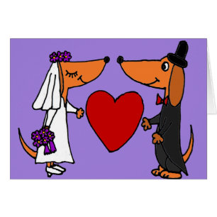 Perros de perrito divertidos del Dachshund novia y