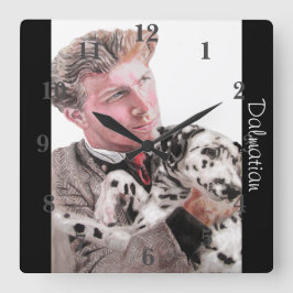 Perros de perro de Dalmacia Perros de arte Reloj d