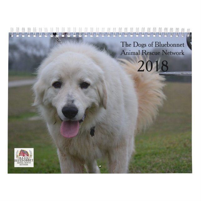 Perros del calendario del Bluebonnet 2018 (Tapa)
