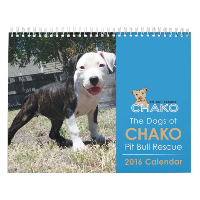 Perros del calendario del rescate 2016 del pitbull (Tapa)
