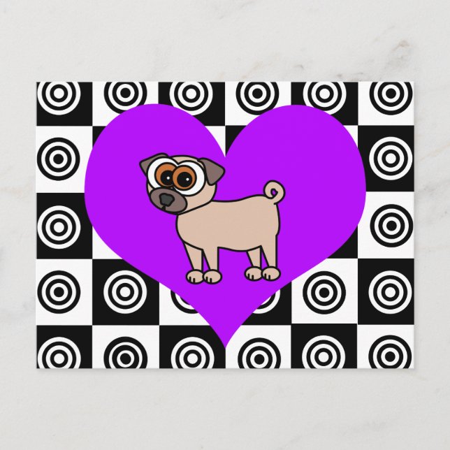 Perros del corazón - Postales negras, moradas y bl (Anverso)