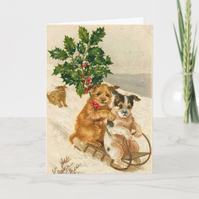 Perros del vintage, navidad (Anverso)