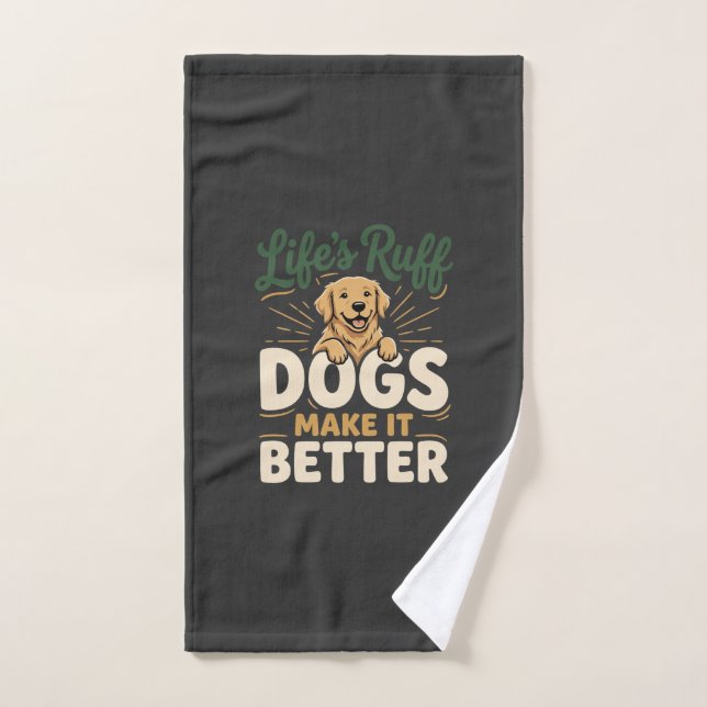 Perros Divertidos Lo Hacen Mejor (Toalla de mano)