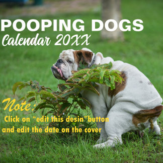 Perros divertidos personalizados con calendario de