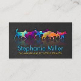 Perros divertidos y coloridos - Tarjeta de present