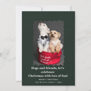 Perros Divertidos y Lindos Diciendo Tarjeta de Vac