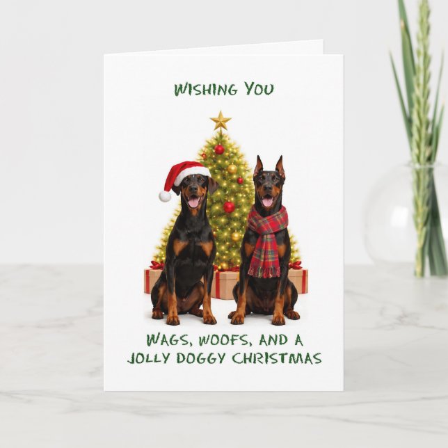 Perros Doberman Navidad (Anverso)
