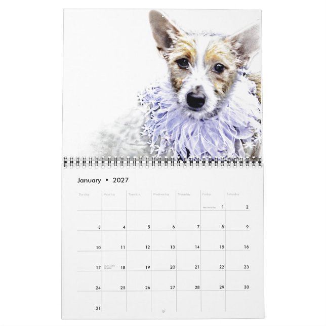 Perros en arte - calendario (Jan 2027)