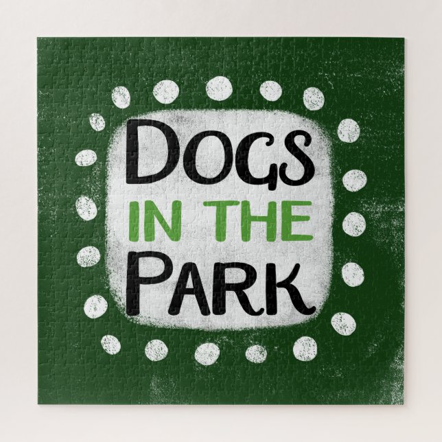 Perros En El Rompecabezas Del Parque (Vertical)