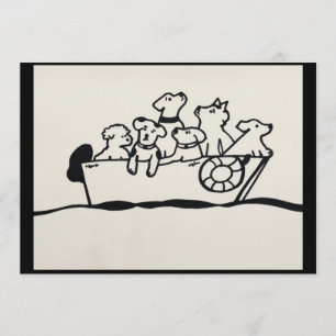 "Perros en invitación del barco" por