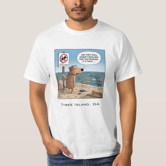 Perros en la playa camiseta (Anverso)