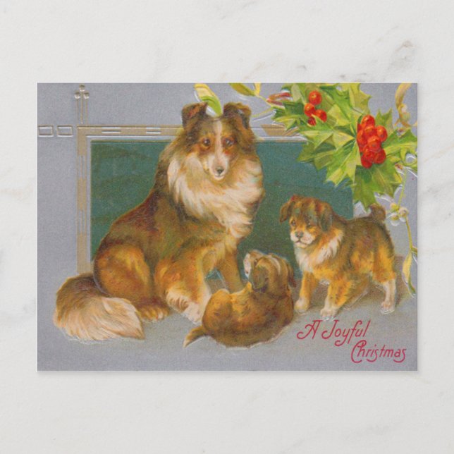 Perros en Navidad (Anverso)