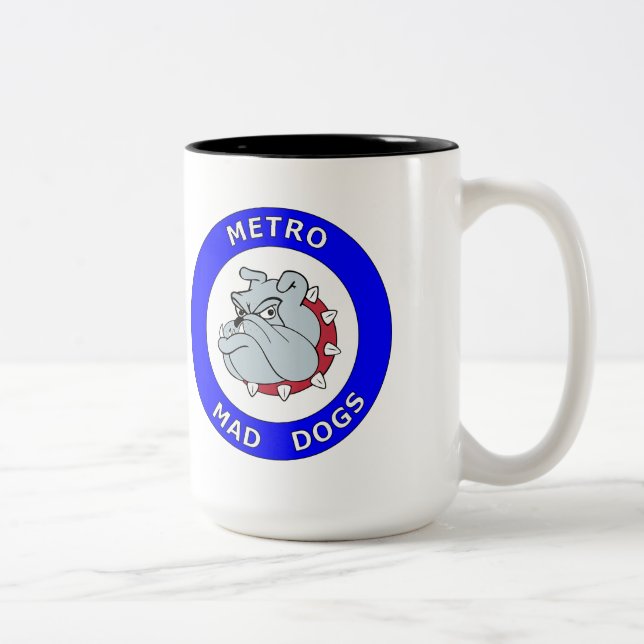 Perros enojados del metro - taza de 15 onzas (Derecha)