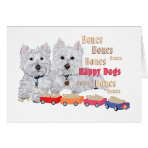 Perros felices con huesos