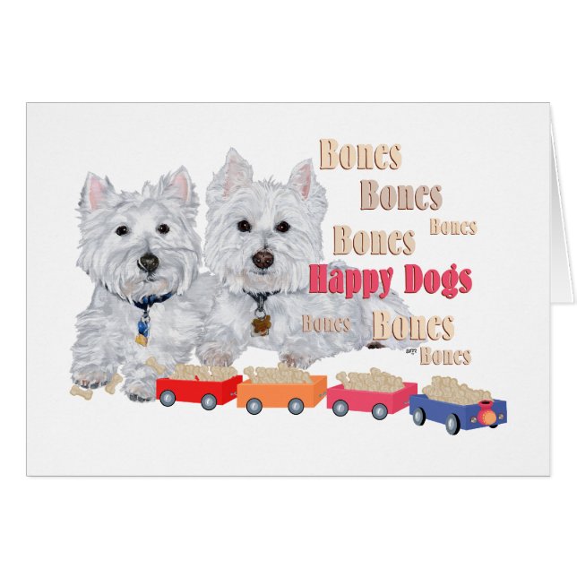 Perros felices con huesos (Anverso (Horizontal))