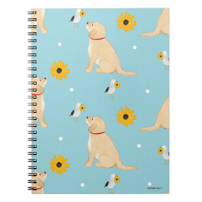 Perros, flores, gaviotas, cuaderno de espiral (Frente)