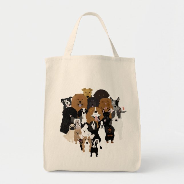 Perros, Gato, Bolsa De Tote De Pollo (Frente)