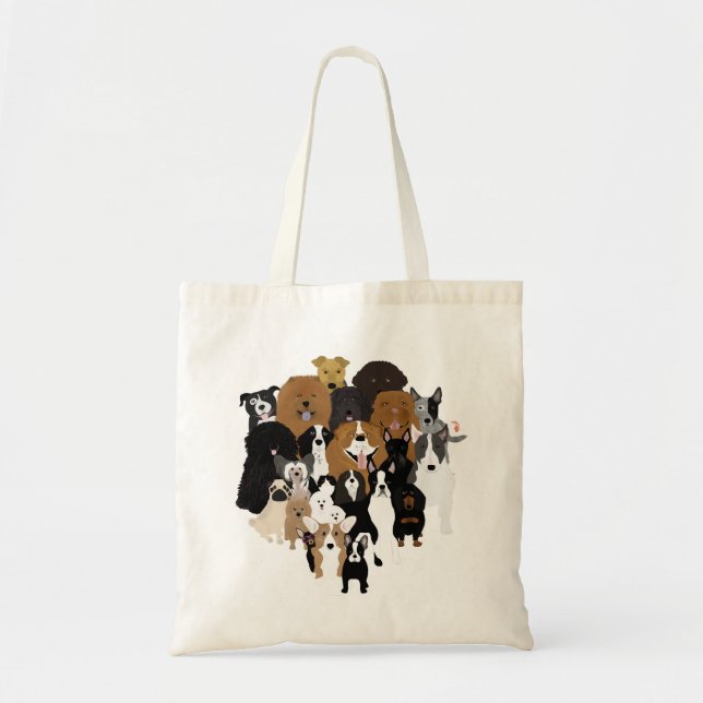 Perros, Gato, Bolsa De Tote De Pollo (Frente)