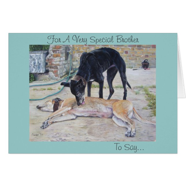 perros grisones paisaje escénico arte realista pap (Anverso (Horizontal))