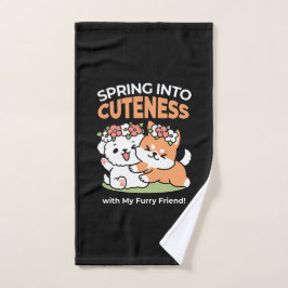 Perros juguetones con coronas de flores - Tema de