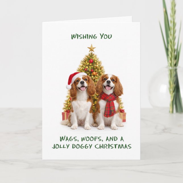 Perros King Charles Spaniels Navidad (Anverso)