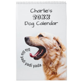 Perros lindos o SU calendario del personalizado de
