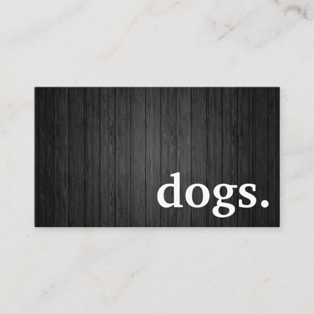 Perros modernos de madera. tarjeta de fidelización (Anverso)