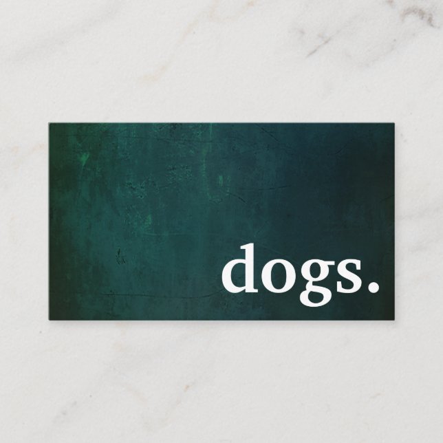 Perros modernos. tarjeta de fidelización (Anverso)