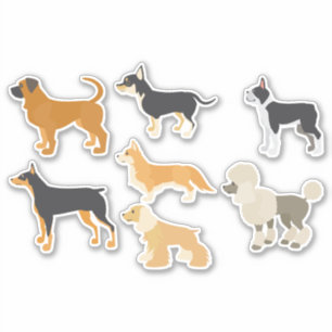 Perros pequeños Pegatina Vinyl