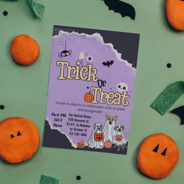 Perros pequeños Trick o tratar invitaciones de Hal (Subido por el creador)
