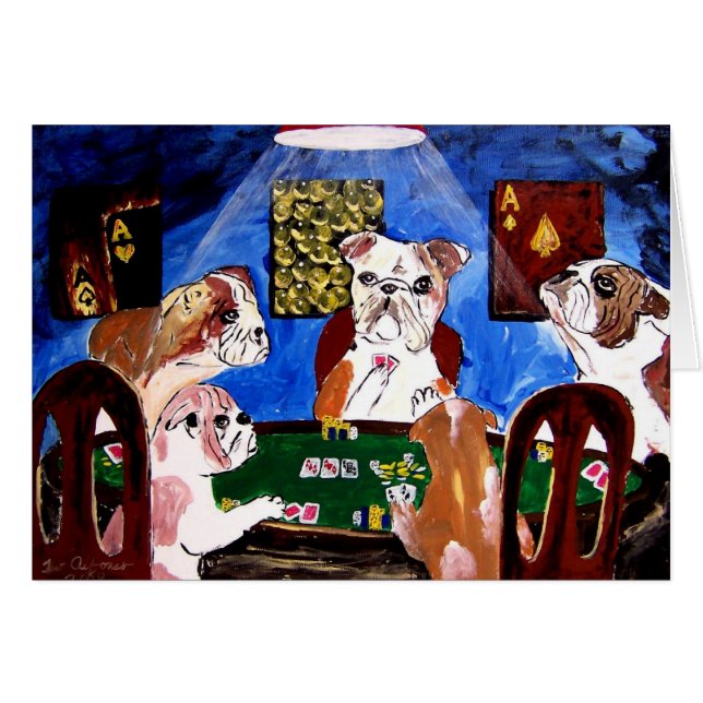 PERROS QUE JUEGAN AS DEL PATIO DEL PÓKER (Anverso (Horizontal))