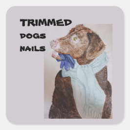 Perros recortados uñas Clásico Pegatinas redondos