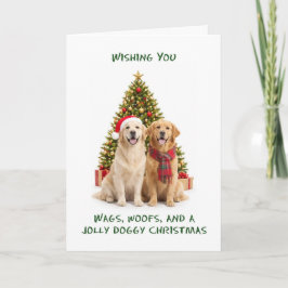 Perros Retriever Dorados Navidad