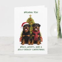 Perros Rottweiler Navidad